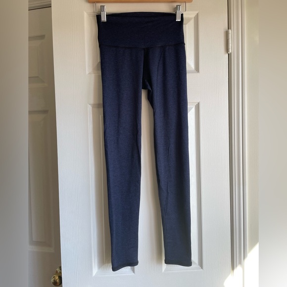 2 for $10 Aerie Chill Low rise heathered navy leggings - Picture 1 of 4